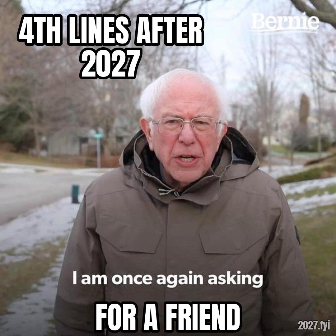 Bernie Sanders in mittens and parka. 4TH LINES AFTER 2027 / I am once again asking FOR A FRIEND