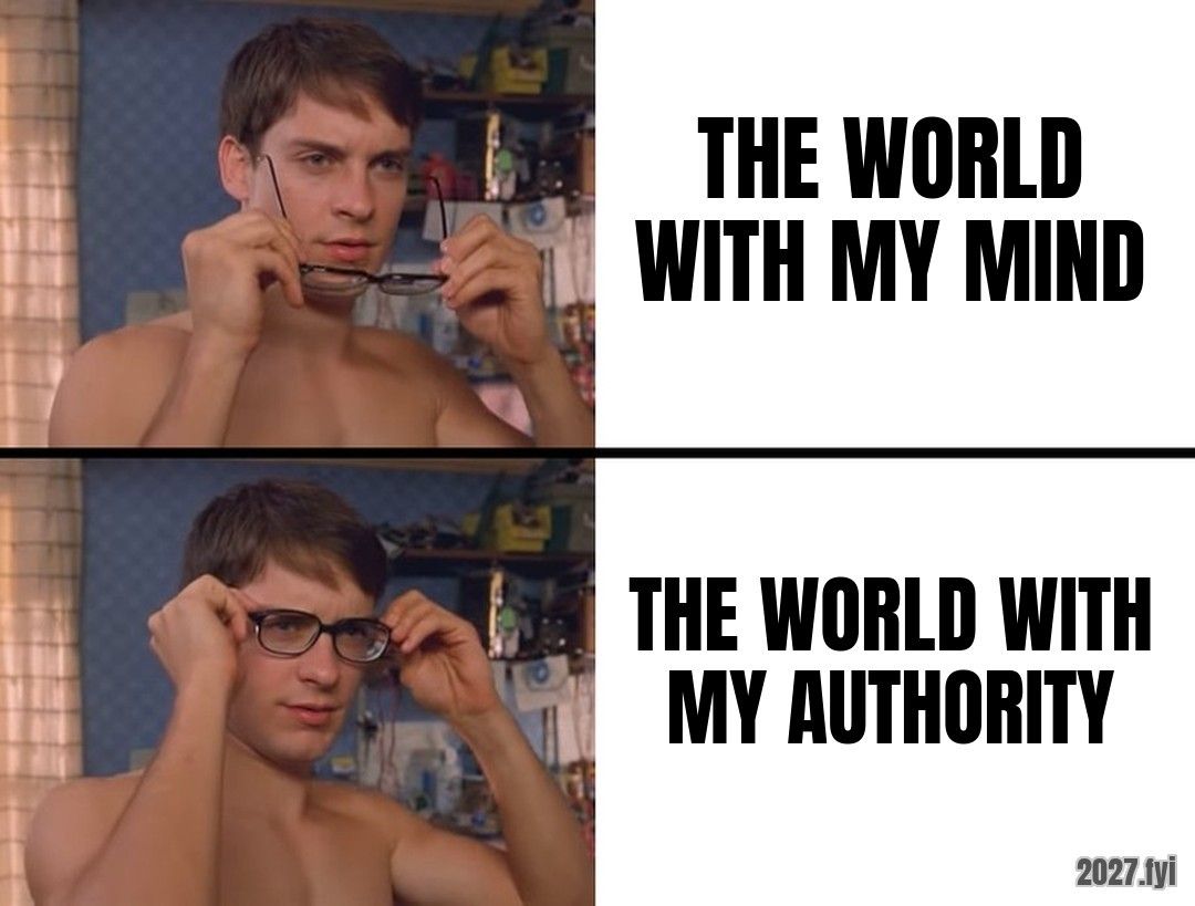 Peter Parker with and without glasses. THE WORLD WITH MY MIND / THE WORLD WITH MY AUTHORITY